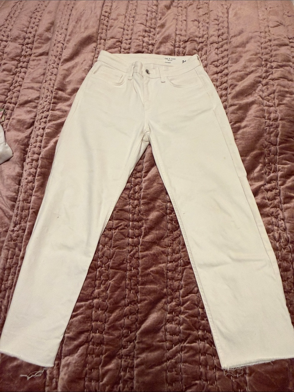 Rag & Bone Women's Dylan Baggy Ivory Jeans